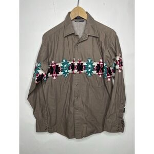 Vintage Brooks And Dunn Western‎ Pearl Snap Shirt Size Large